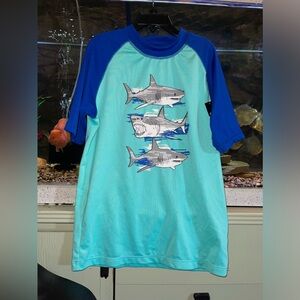 Boys Beach top with sharks size L